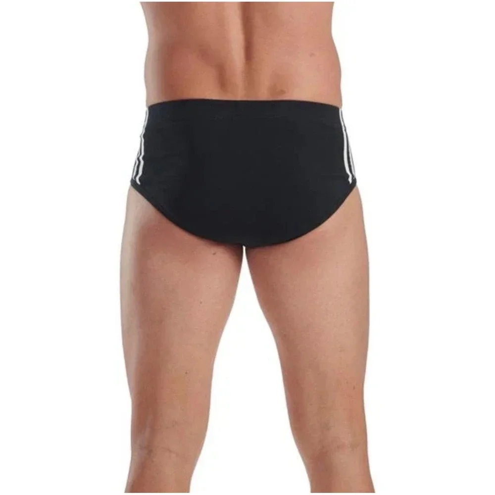 Adidas 3 Pack Comfort Flex Cotton 3 Stripes Briefs Black Size Medium 32-34